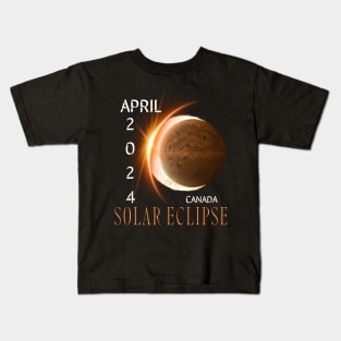 Solar Eclipse 2024 Canada Kids T-Shirt